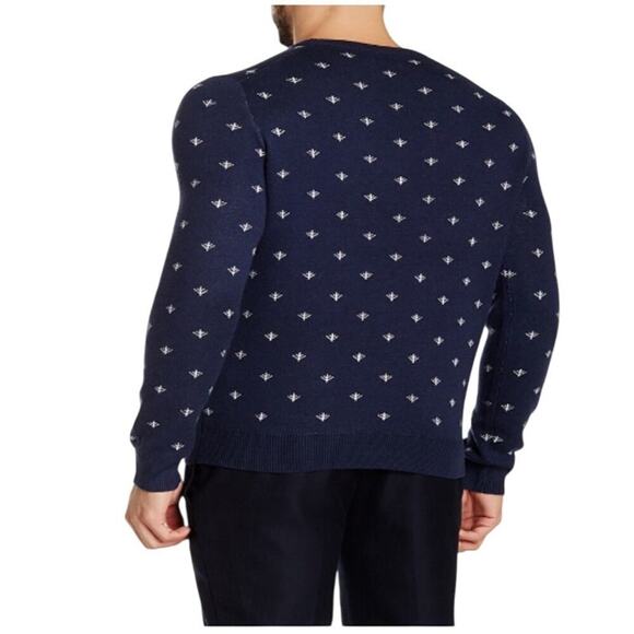 Farah Mens Printed Crew Neck Jumper Sweater - Picture 2 of 5